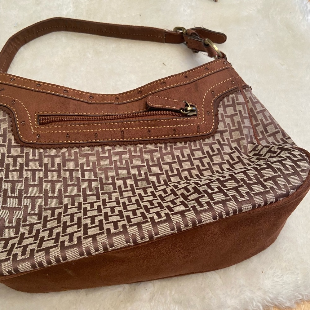 Tommy Hilfiger Monogrammed bag with minor flaws.
